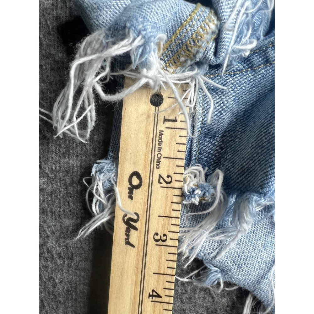 AGOLDE Parker Vintage Cut Off Shorts Light Wash Distressed Denim Size 25 - Picture 11 of 12